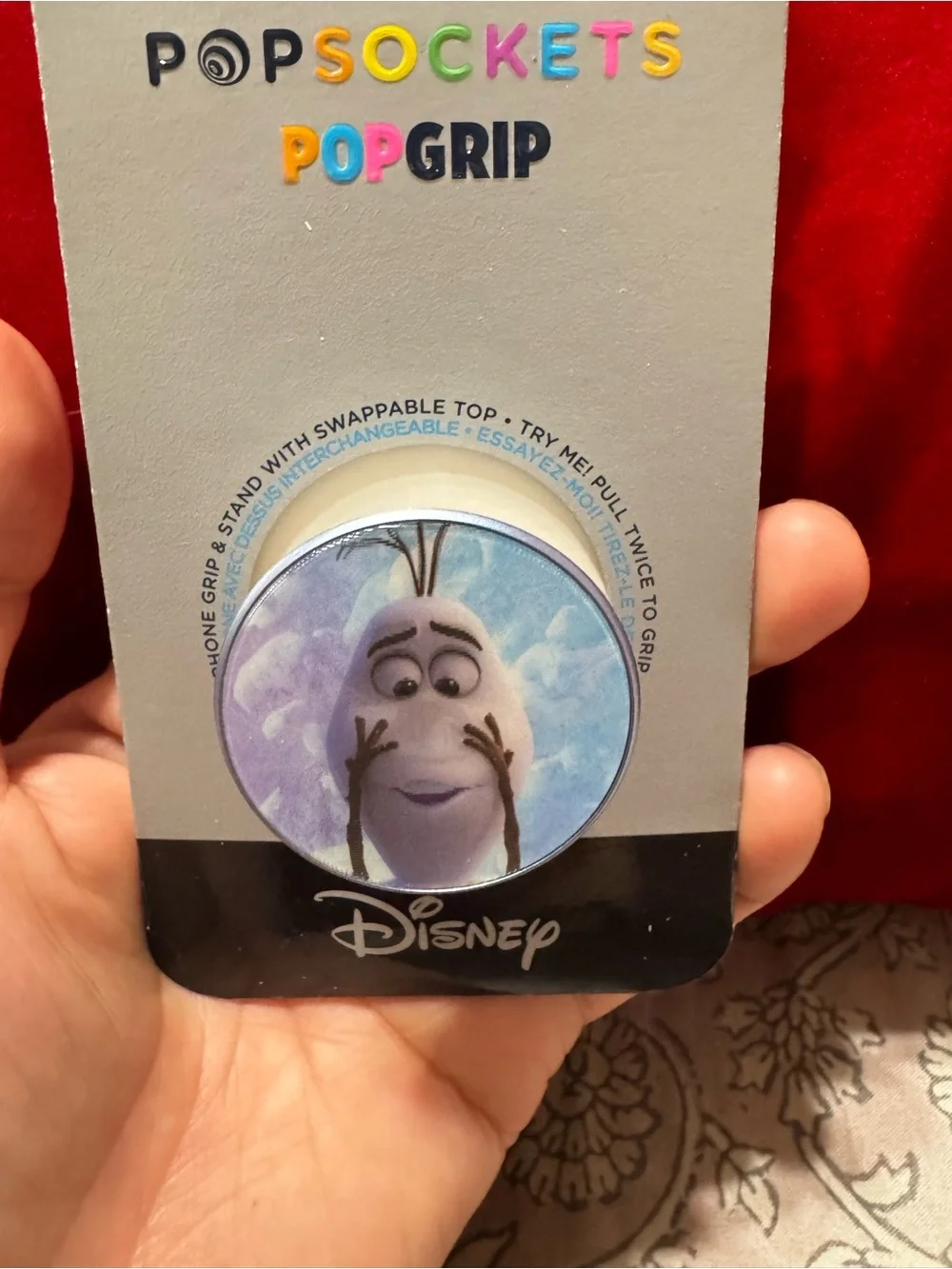 Disney PopSockets PopGrip Olaf Phone Grip - White/Blue/Purple